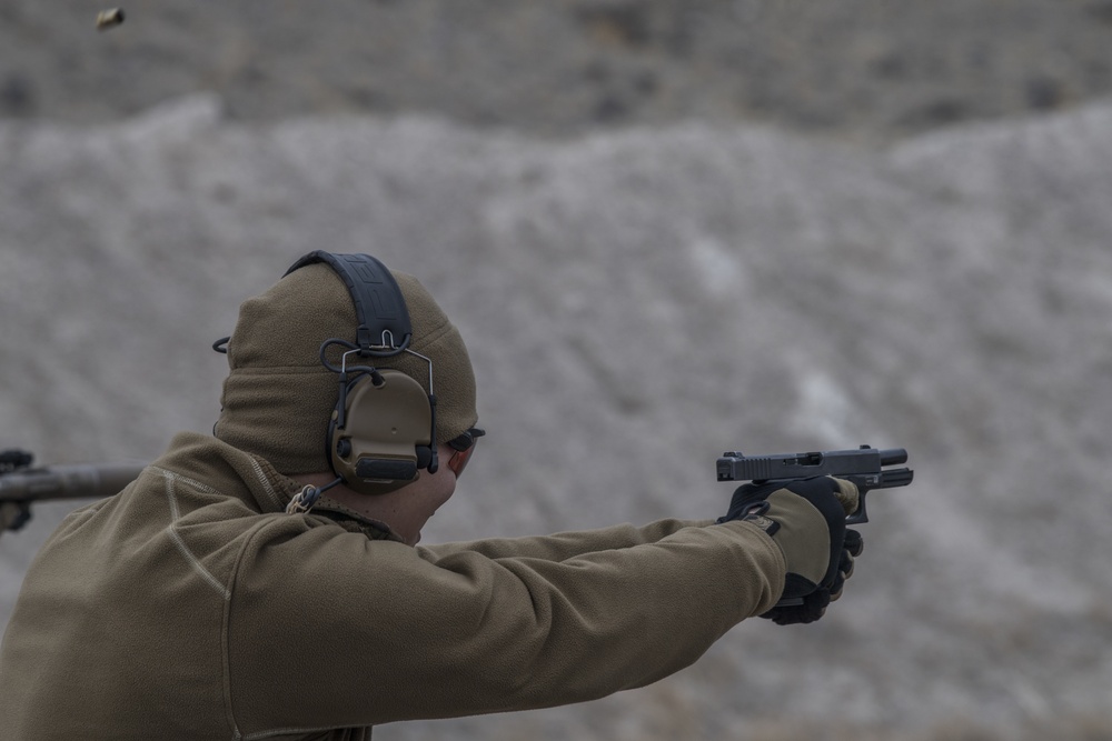 Special Tactics Airmen conduct weapons training during EW 20-1