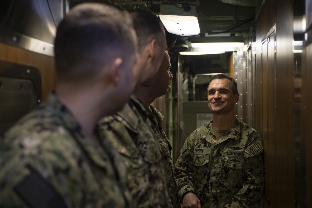 Rear Admiral Perry Visits USS Pasadena