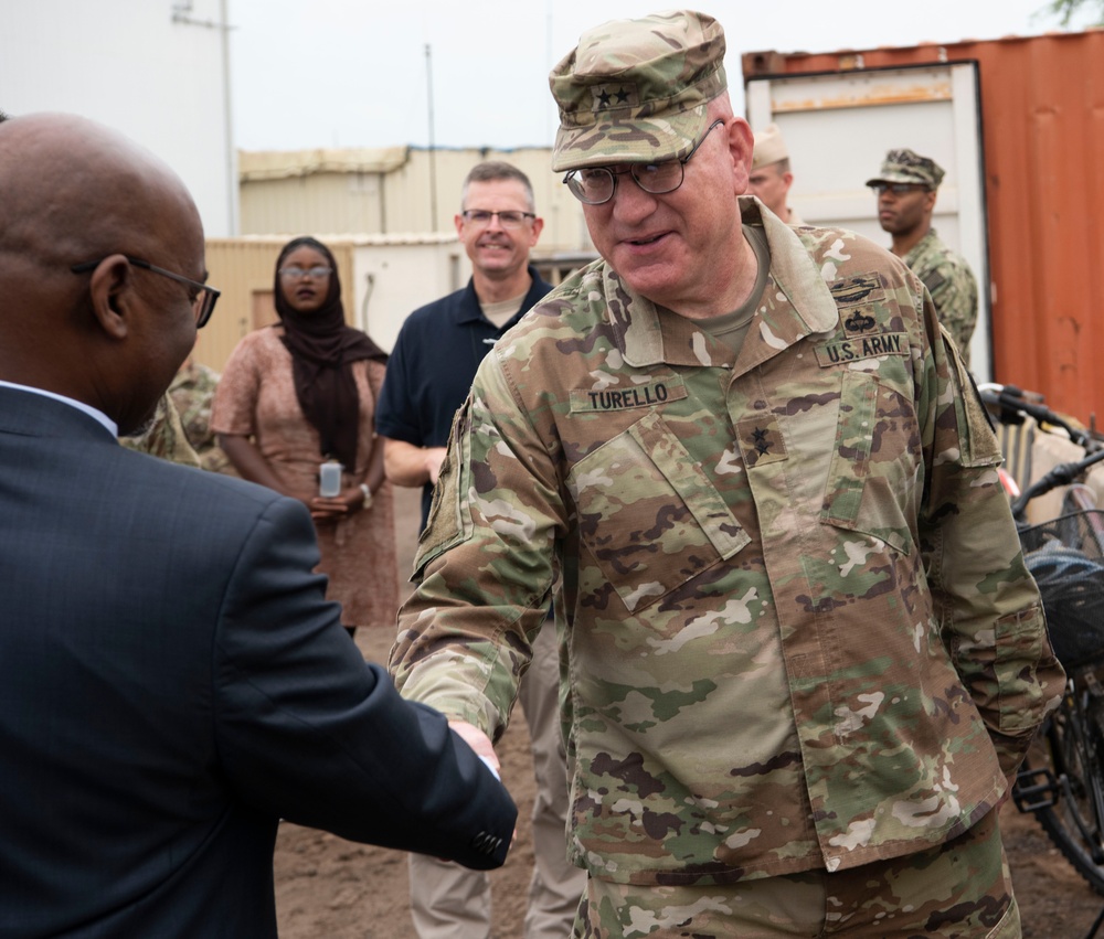 Djibouti Minister of Labor visit Camp Lemonnier