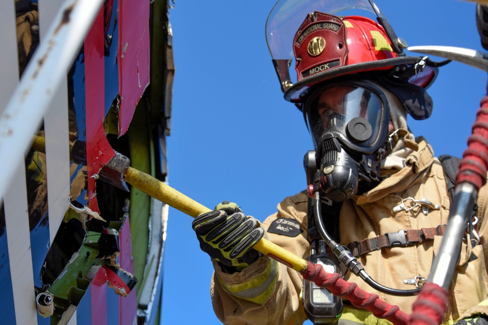 180FW Firefighters get Hands-on Forcible Entry Training