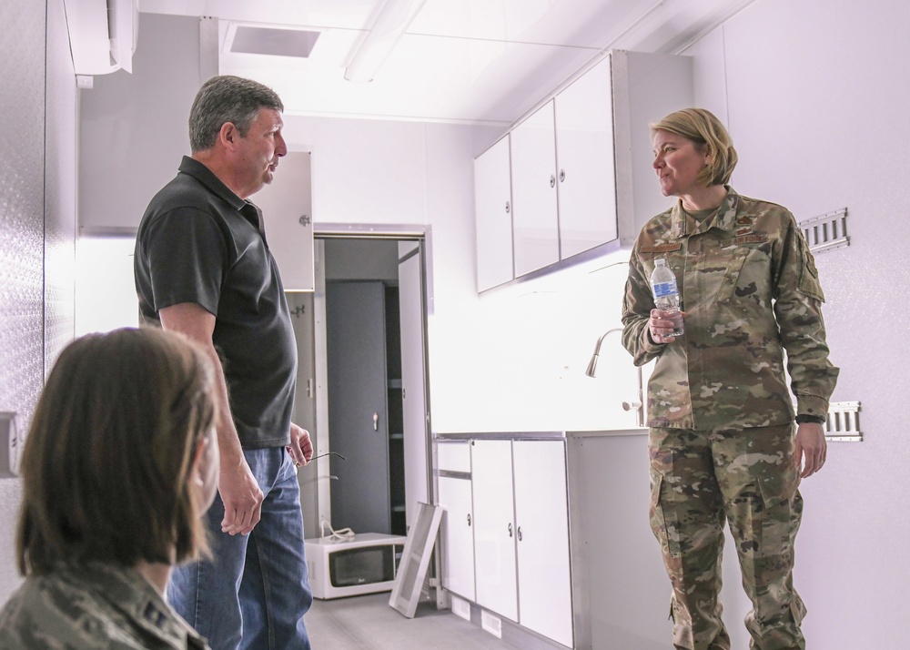 Brig. General Von Hoffman visits personnel at Minot Air Force Base