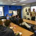 U.S. Navy recruiter gives presentation to Career and Technical Education (CTE) Program students
