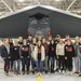 Warrensburg High School students show a little B-2 Spirit