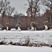 Fort McCoy Cold-Weather Operations Course students practice snowshoeing, ahkio sled use