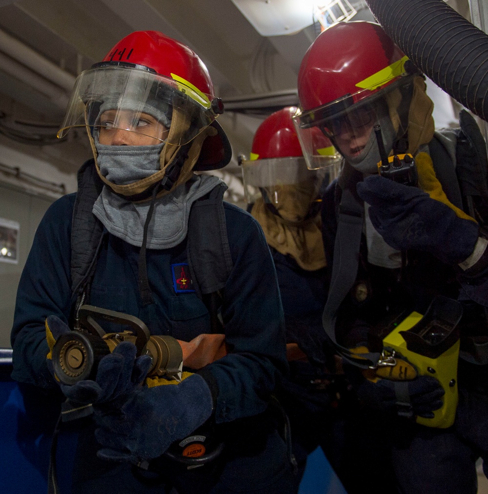 GHWB Sailors Train for Firefighting