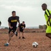 Combined Joint Task Force – Horn of Africa and Djiboutian Army Rapid Intervention Battalion service members participate in friendly soccer match