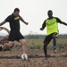 Combined Joint Task Force – Horn of Africa and Djiboutian Army Rapid Intervention Battalion service members participate in friendly soccer match