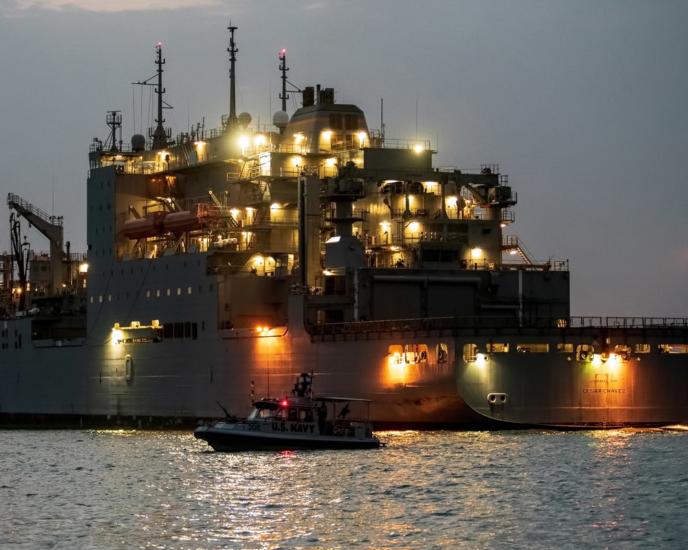 CRS-1 provides security for USNS Cesar Chavez (T-AKE-14)