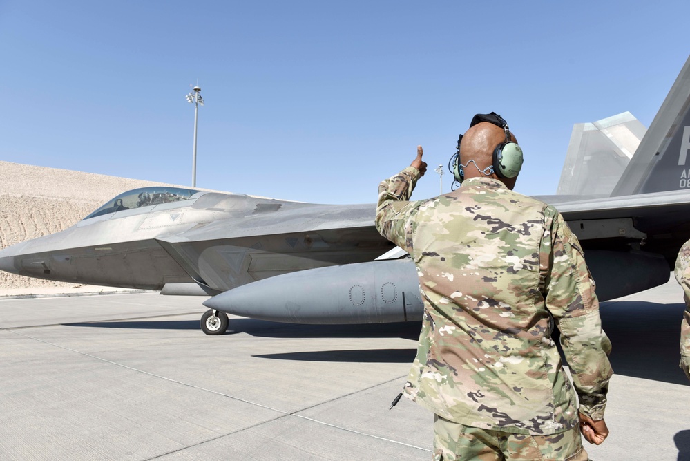 379 AEW command chief visits Airmen on flightline