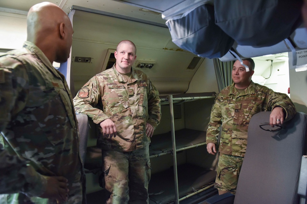 379 AEW command chief visits Airmen on flightline