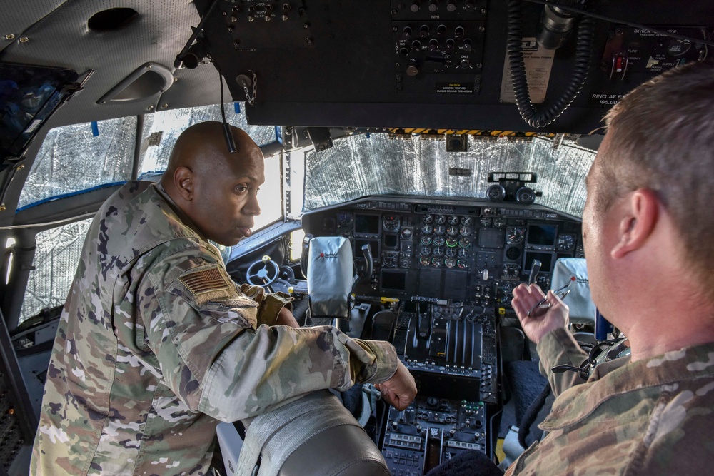 379 AEW command chief visits Airmen on flightline