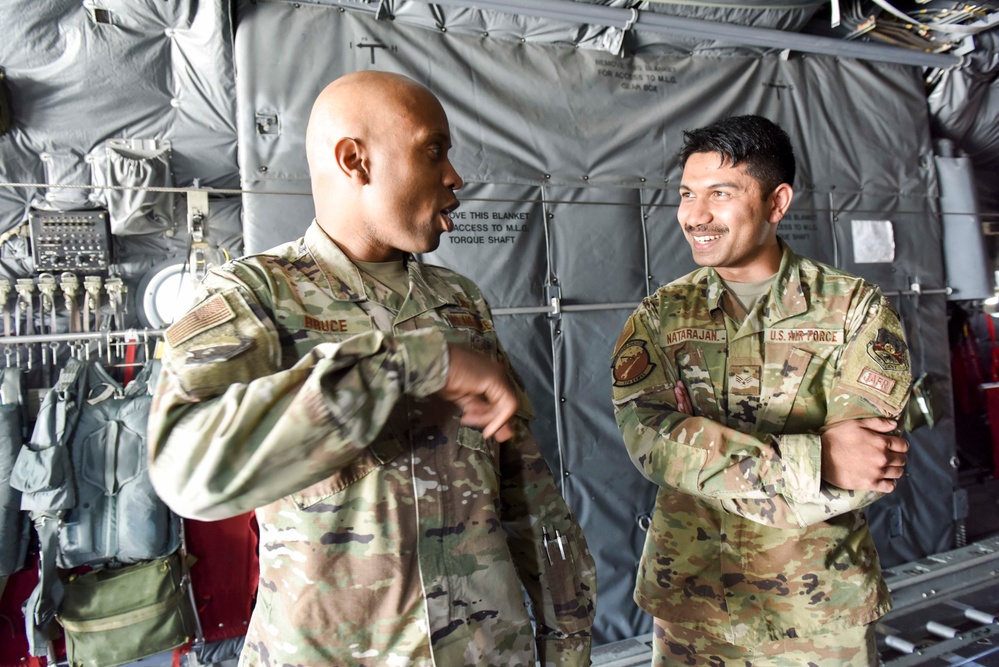 379 AEW command chief visits Airmen on flightline