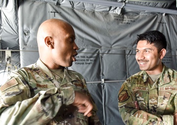 379 AEW command chief visits Airmen on flightline