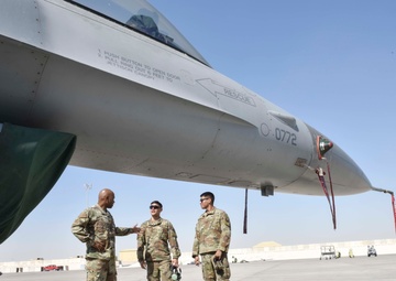 379 AEW command chief visits Airmen on flightline