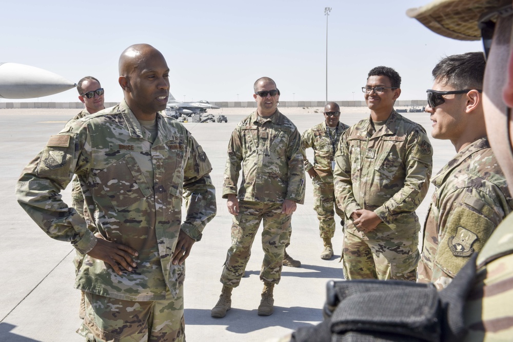 DVIDS - Images - 379 AEW command chief visits Airmen on flightline ...