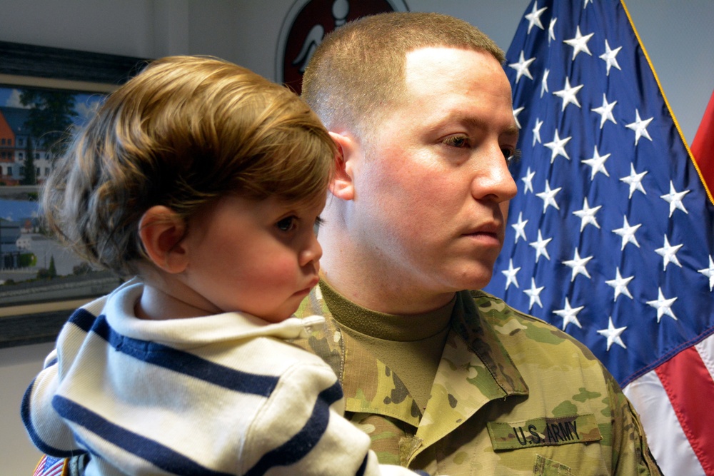Army Medicine Europe Soldier makes reenlistment a family affair