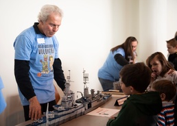 U.S. Navy Sailors volunteer for LEGO Brick by Brick Shipbuilding Event