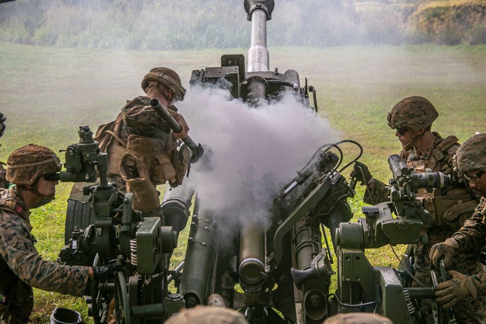 Bravo Battery fires live rounds