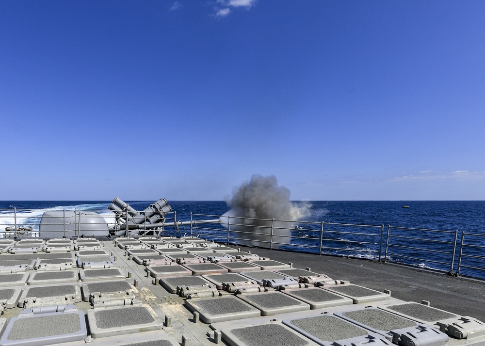 USS Normandy Conducts Live-Fire Exercise