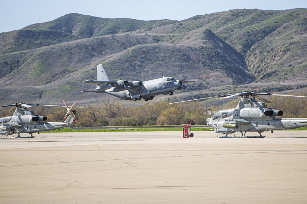 Marines board KC-130J at MCAS Camp Pendleton