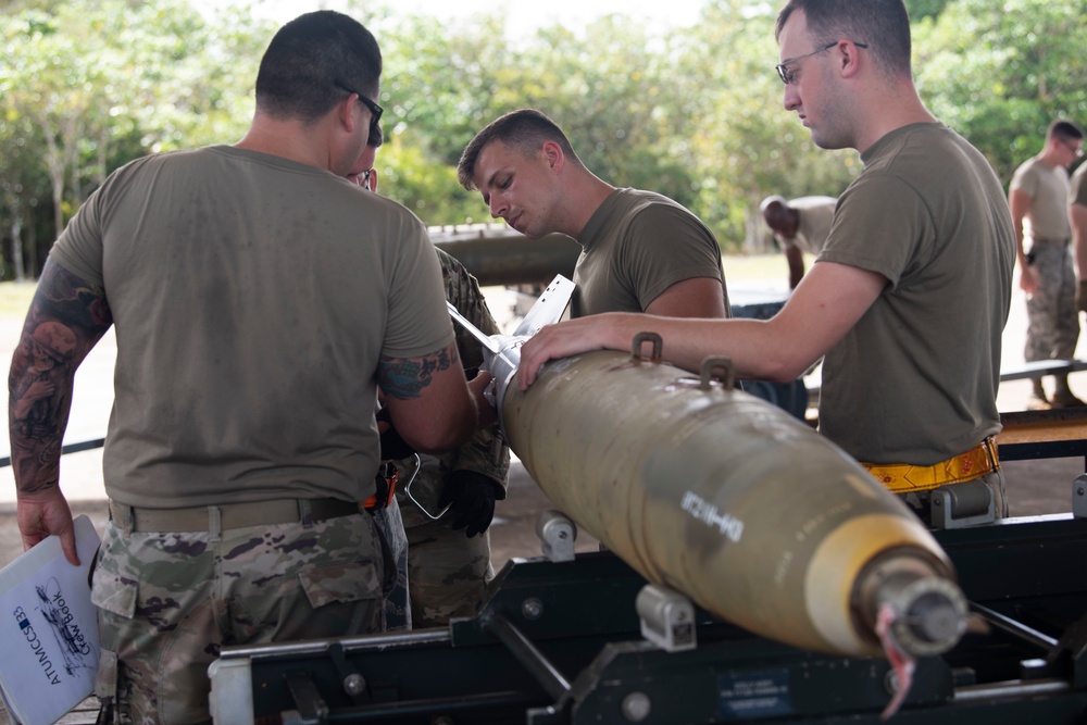 Airmen from the 36th Munitions Squadron support Continuous Bomber Presence