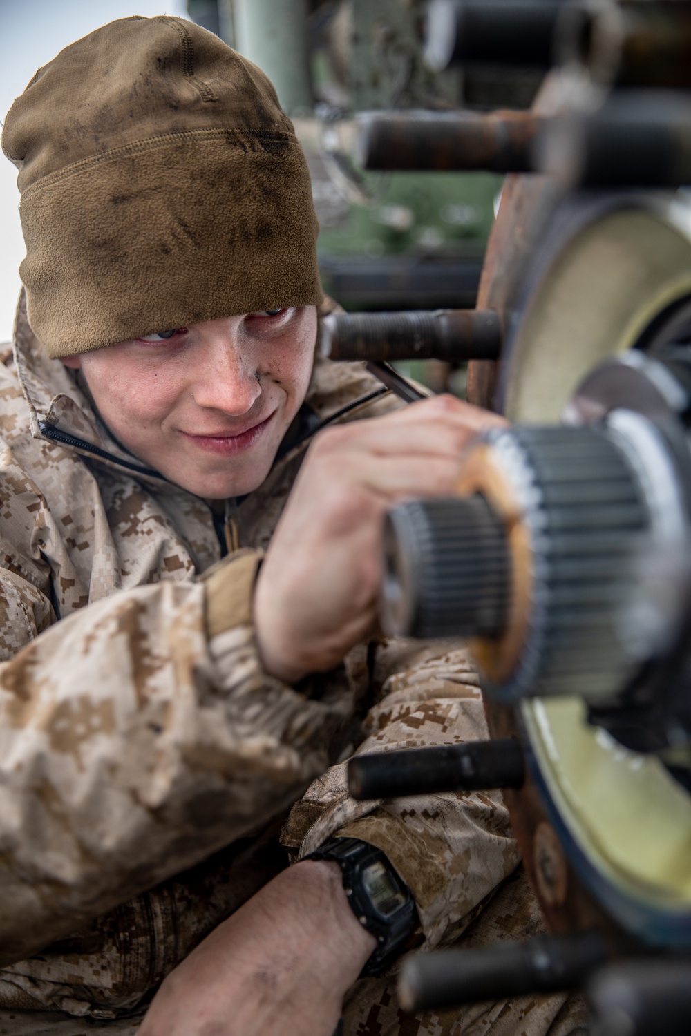 Can we fix it? | U.S. Marines with CLB-4 put a 7-ton back on the road during exercise Northern Viper