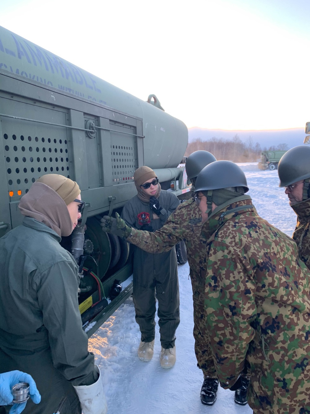 Refueling at Camp Obihiro