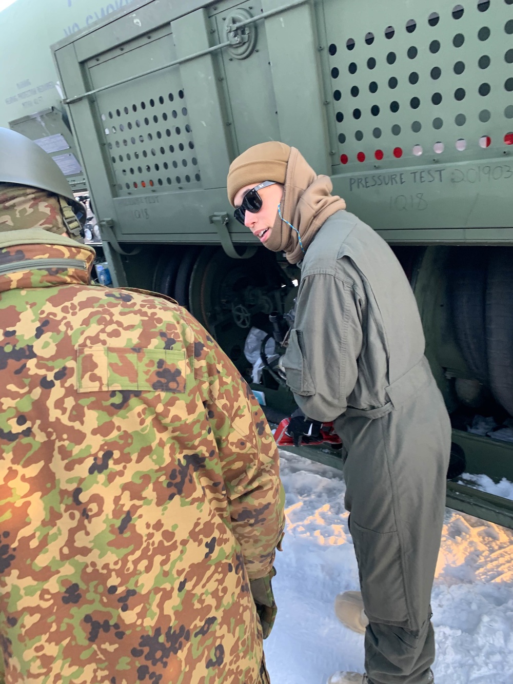 Refueling at Camp Obihiro