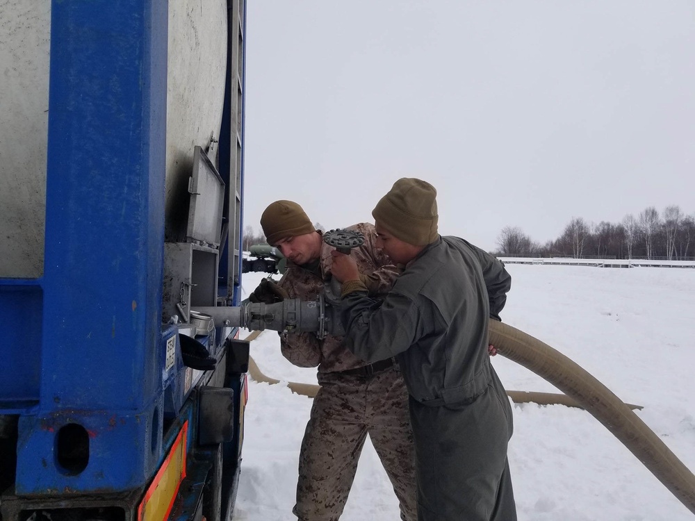 Refueling at Camp Obihiro