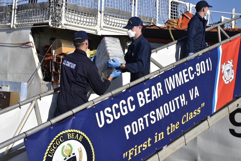 Coast Guard, United Kingdom Royal Navy, U.S. law enforcement partners apprehend 9 smugglers, seize $46.2 million in cocaine in the Caribbean Sea