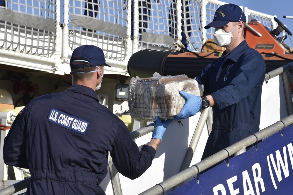 Coast Guard, United Kingdom Royal Navy, U.S. law enforcement partners apprehend 9 smugglers, seize $46.2 million in cocaine in the Caribbean Sea