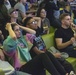 Service members from the U.S. and allied countries cheer on their respective teams while watching the 2020 Super Bowl, Feb. 2, 2020 at Incirlik Air Base, Turkey.