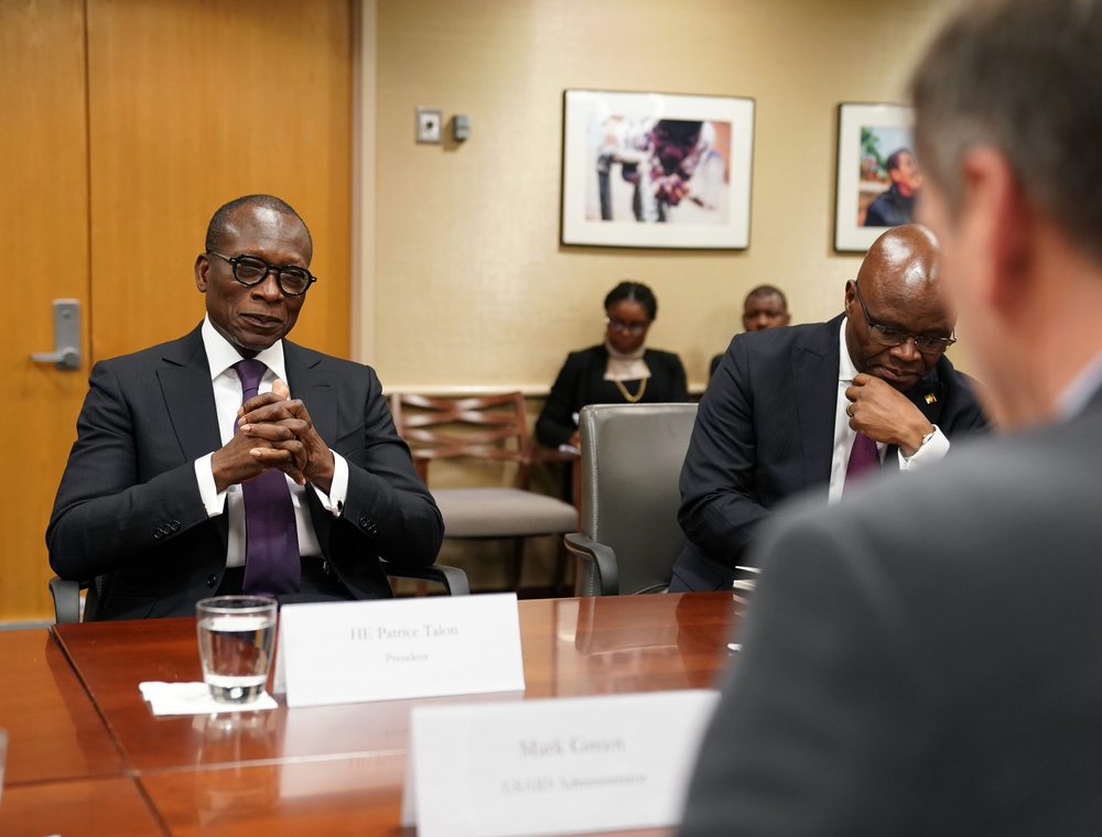 USAID Administrator Mark Green meets with the President of Benin