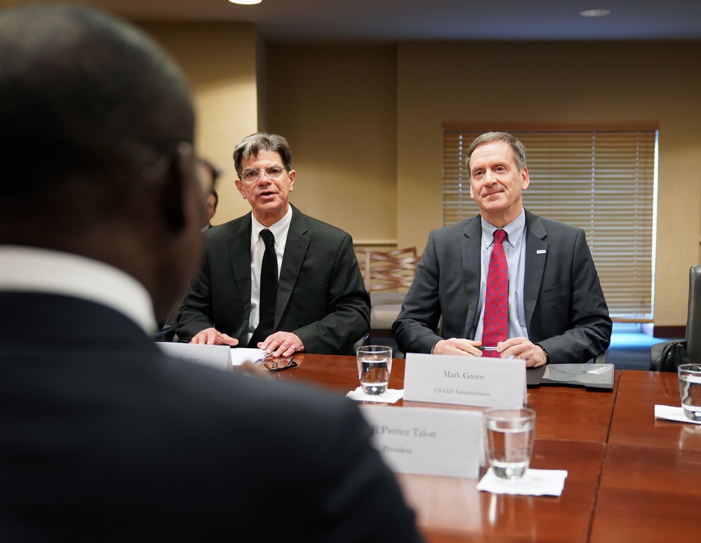 USAID Administrator Mark Green meets with the President of Benin