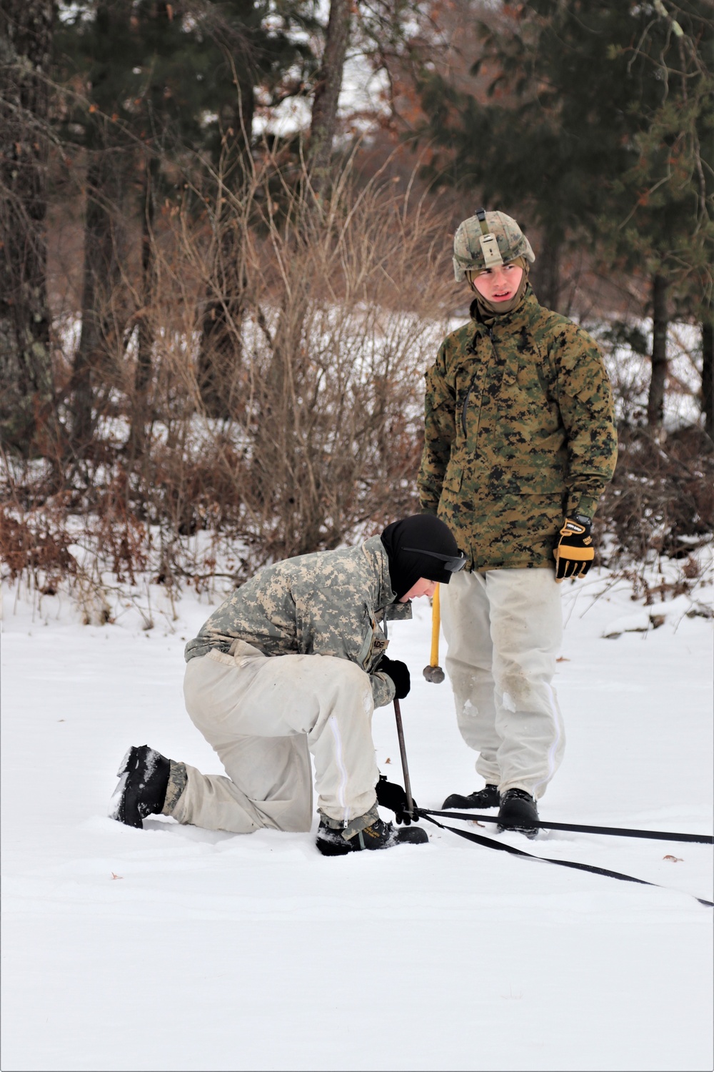 Cold-Weather Operations Course students practice use of Arctic 10-person tent at Fort McCoy