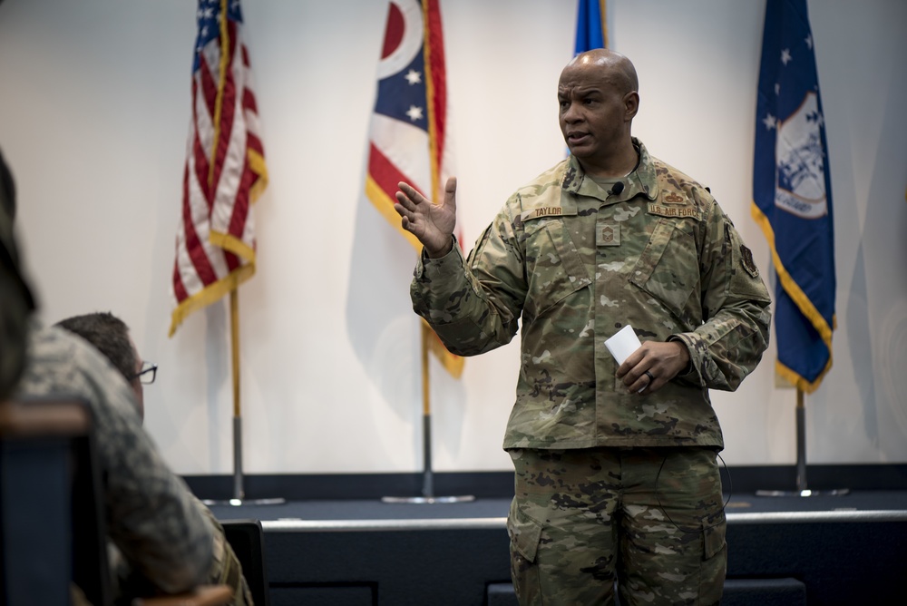 Chief Master Sergeant Edward Taylor III Speaks at the 179th Airlift Wing