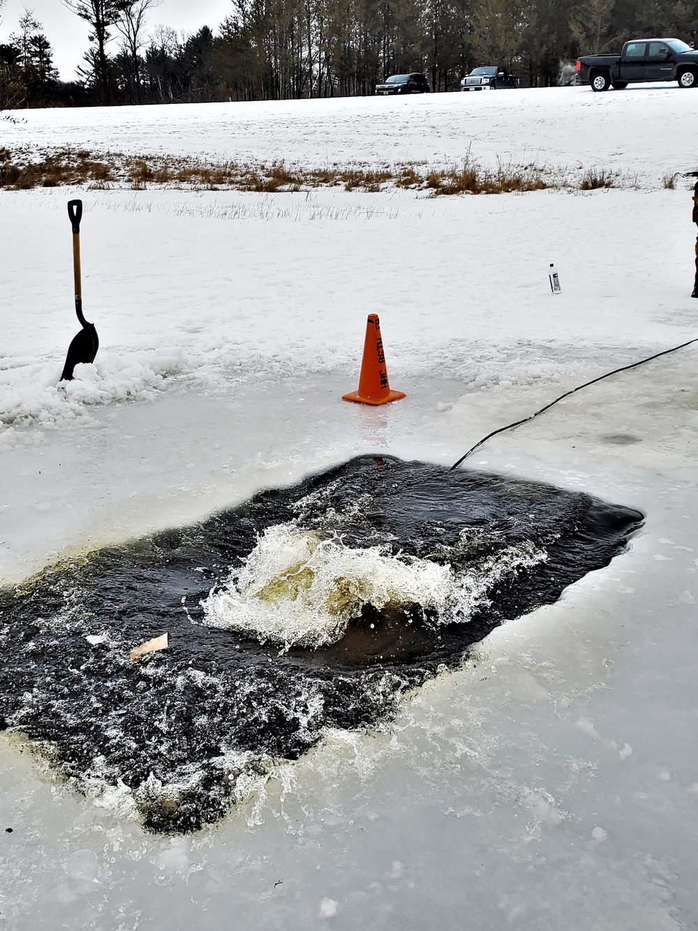 Students complete cold-water immersion training at Fort McCoy