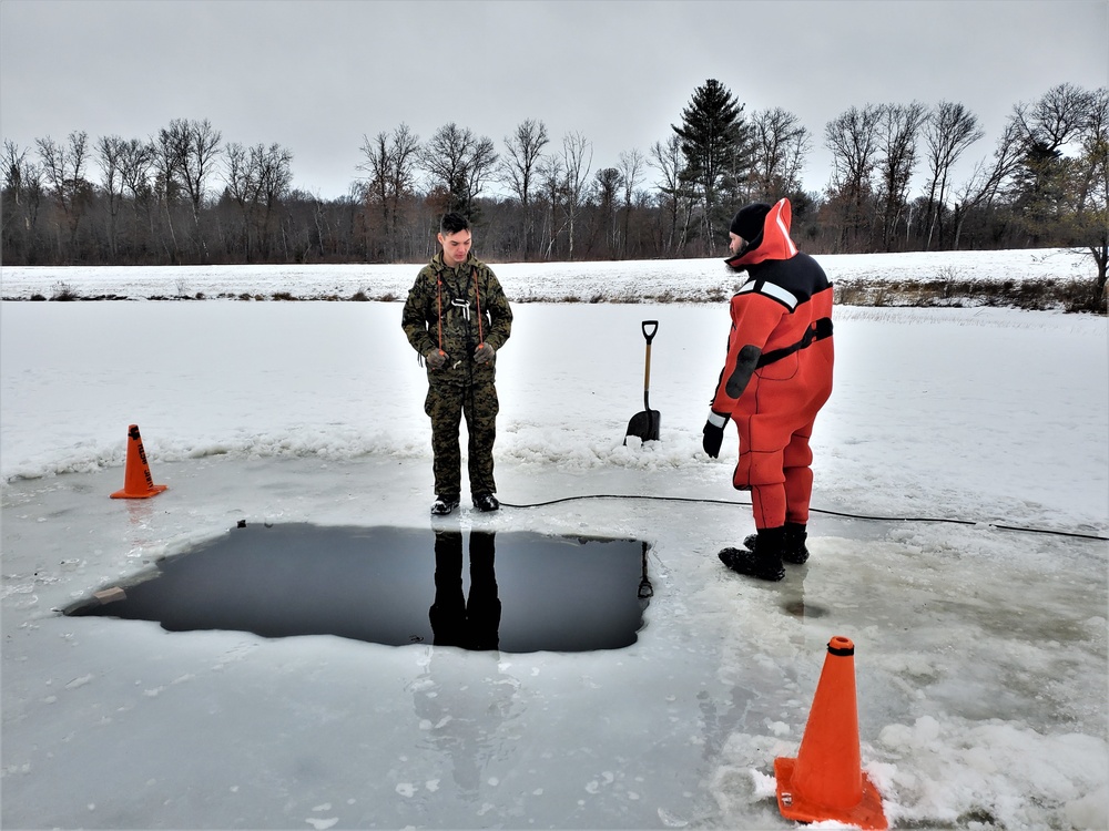 Students complete cold-water immersion training at Fort McCoy