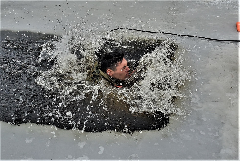 Students complete cold-water immersion training at Fort McCoy