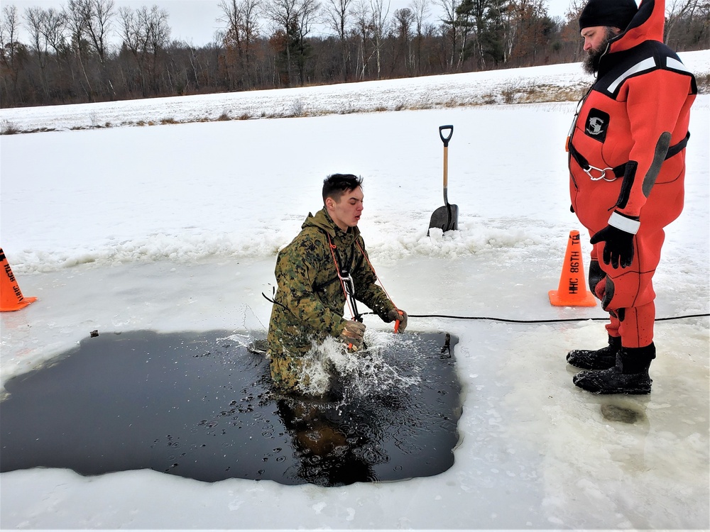 Students complete cold-water immersion training at Fort McCoy