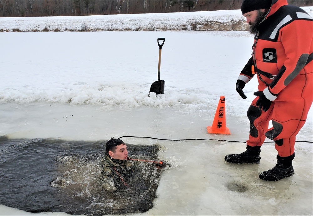 Students complete cold-water immersion training at Fort McCoy