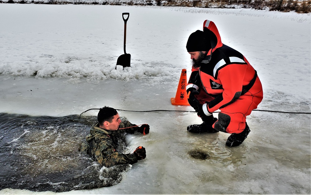 Students complete cold-water immersion training at Fort McCoy