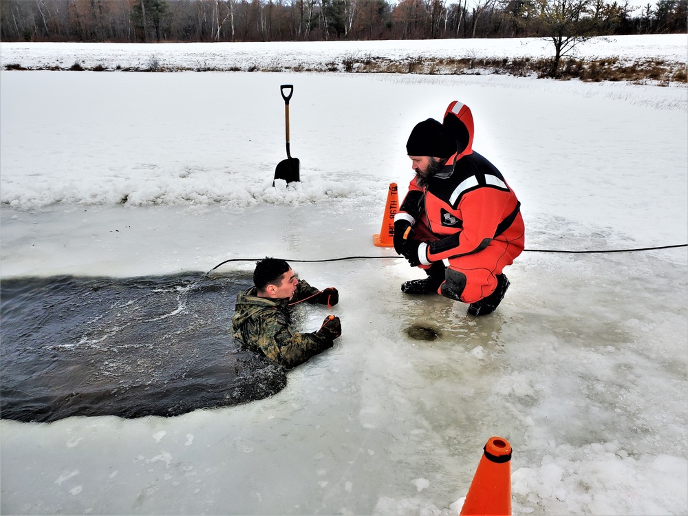 Students complete cold-water immersion training at Fort McCoy