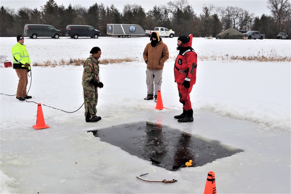 Students complete cold-water immersion training at Fort McCoy