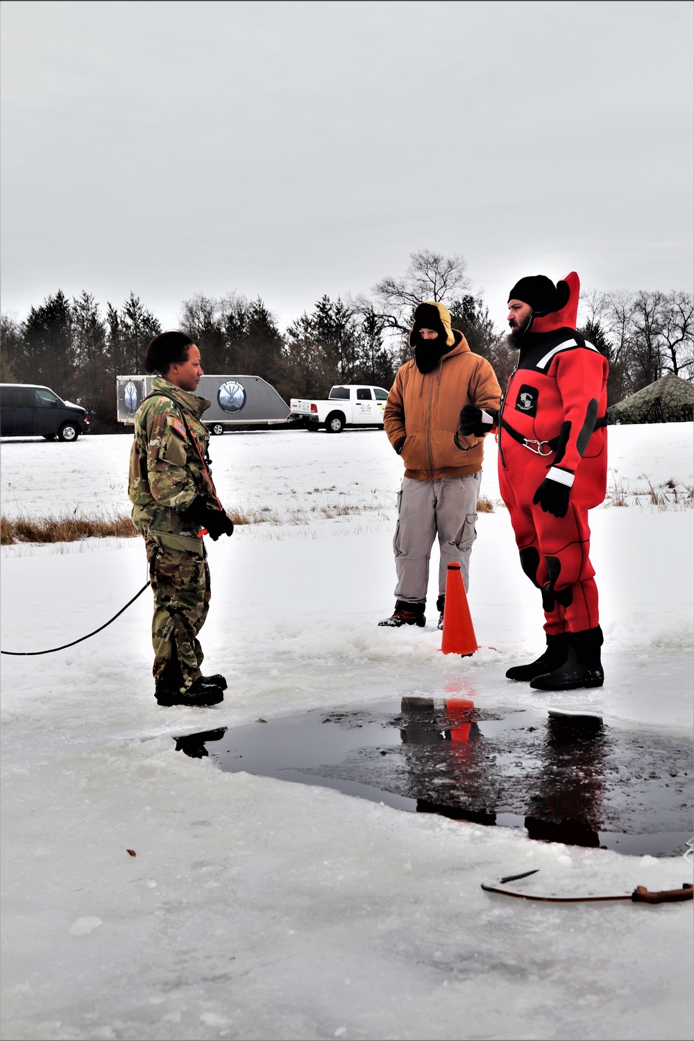 Students complete cold-water immersion training at Fort McCoy