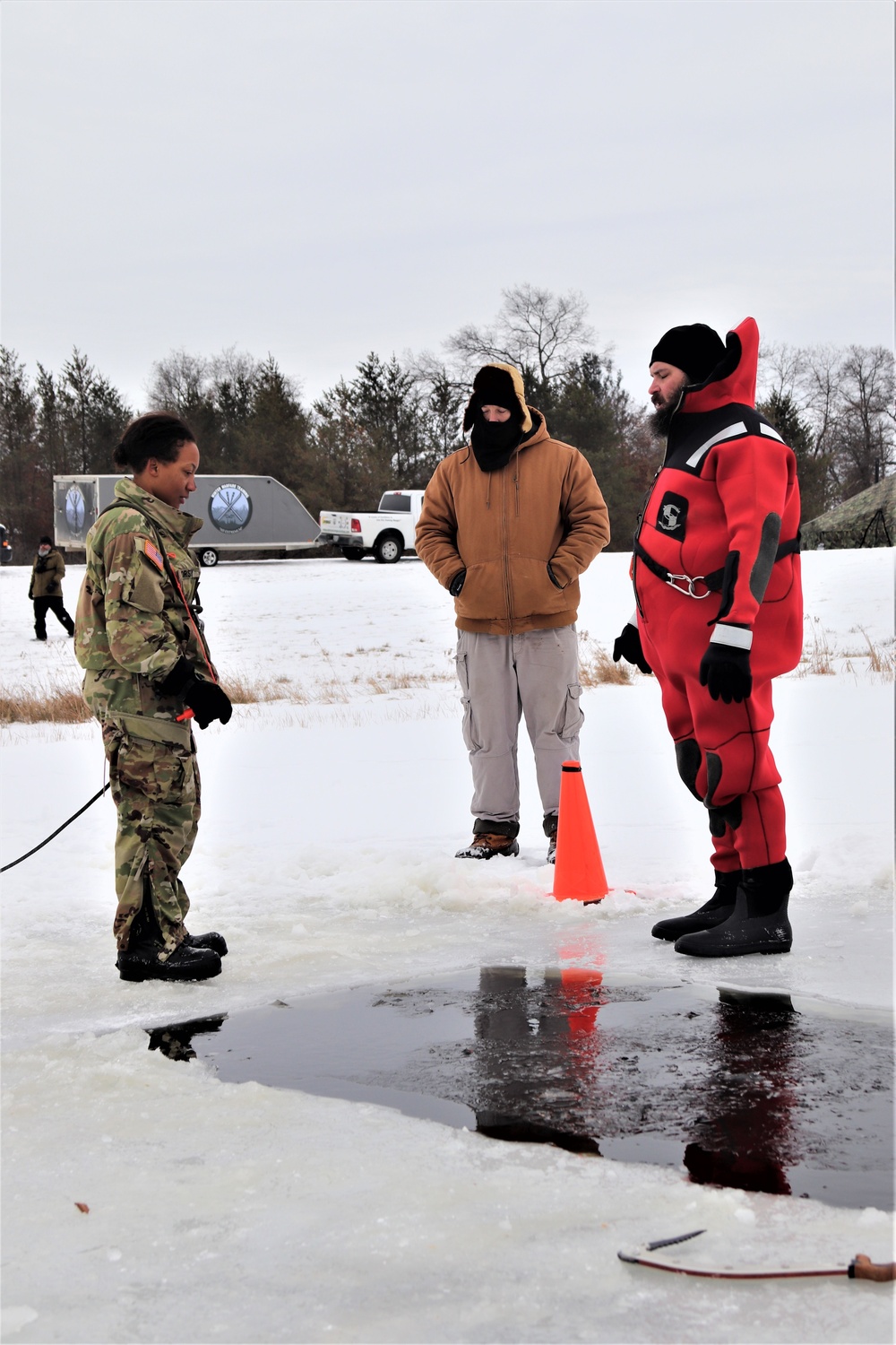 Students complete cold-water immersion training at Fort McCoy