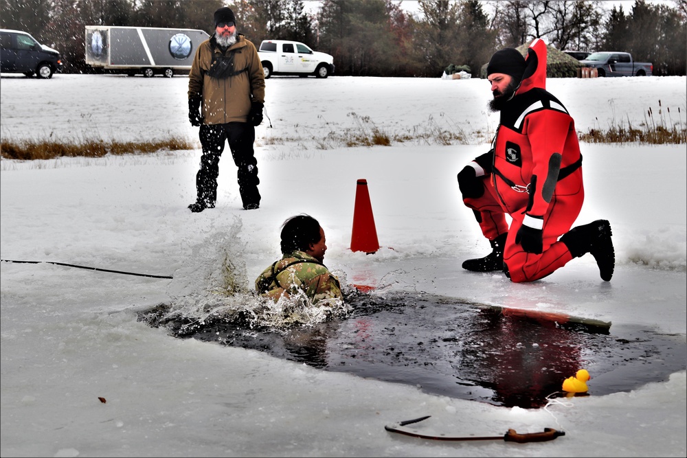 Students complete cold-water immersion training at Fort McCoy