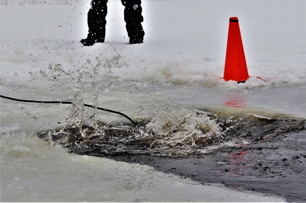 Students complete cold-water immersion training at Fort McCoy