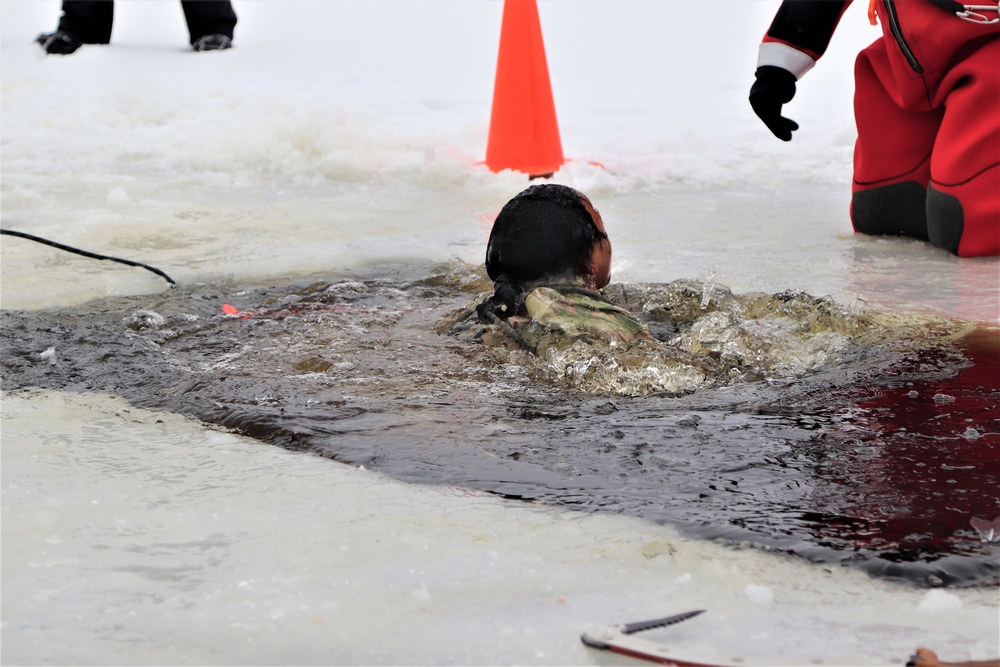 Students complete cold-water immersion training at Fort McCoy