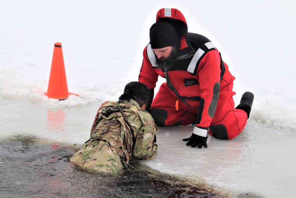 Students complete cold-water immersion training at Fort McCoy